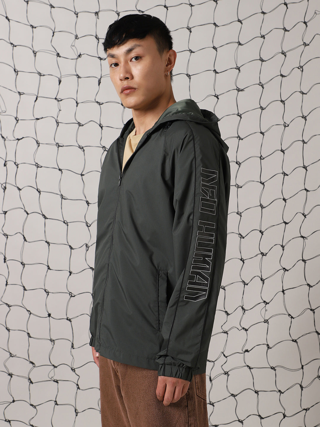 Hubberholme men Printed Lightweight oversized hooded Jacket