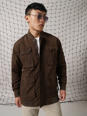 Hubberholme Men Lightweight Utility Cargo Pocket Jacket