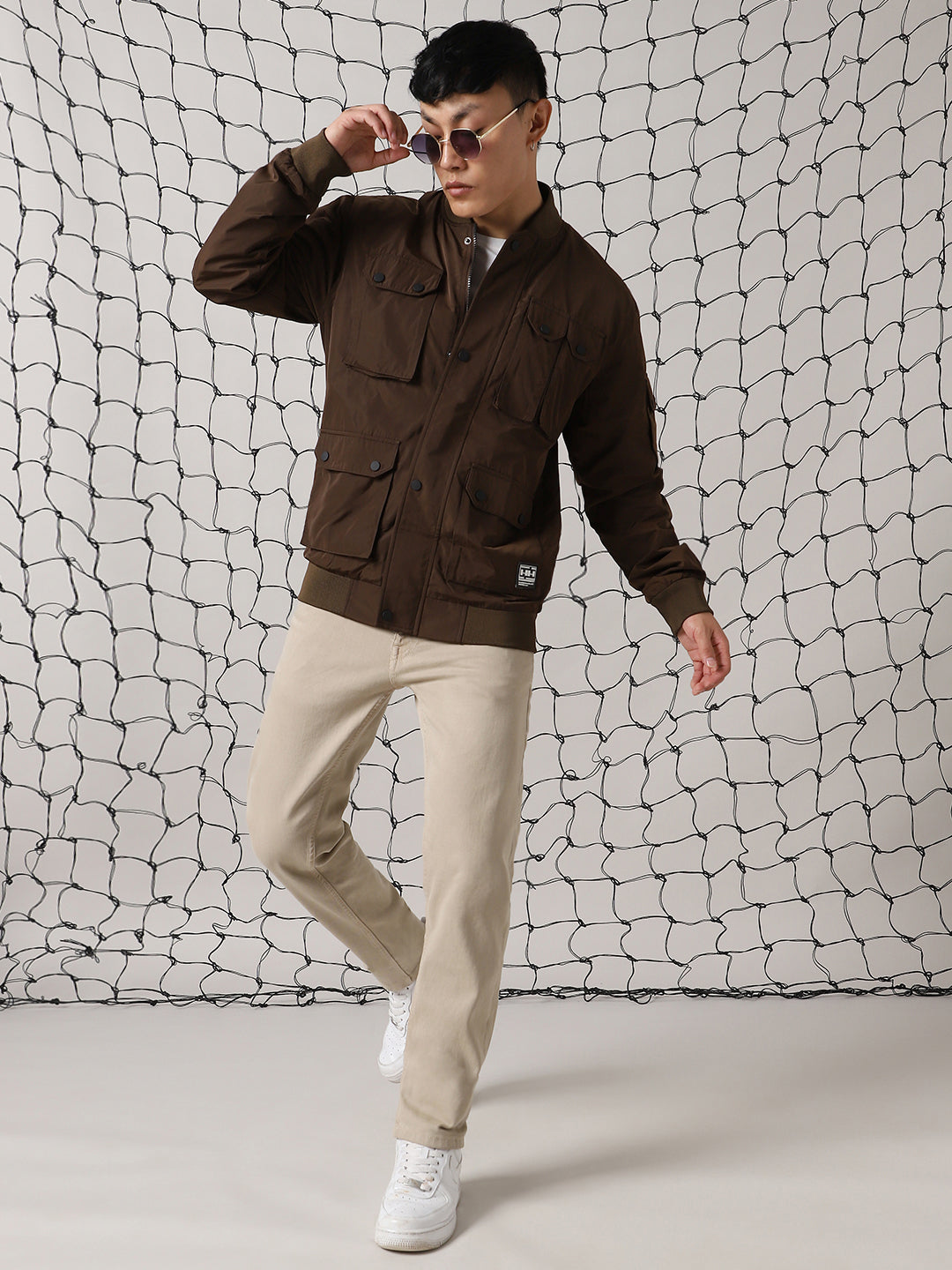 Hubberholme Men Lightweight Utility Cargo Pocket Jacket