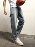 Hubberholme Men Relaxed Straight Fit Heavy Fade distressed Cotton Jeans