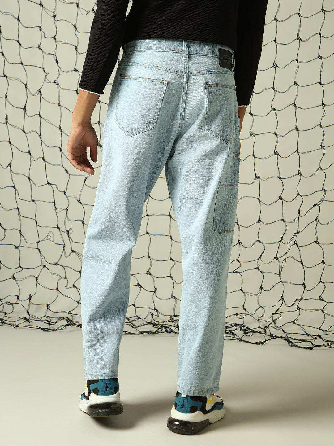 Hubberholme Men Loose Baggy Fit Carpenter detail Cargos