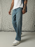 Hubberholme Men Loose Relaxed Baggy Fit Light Fade Jeans