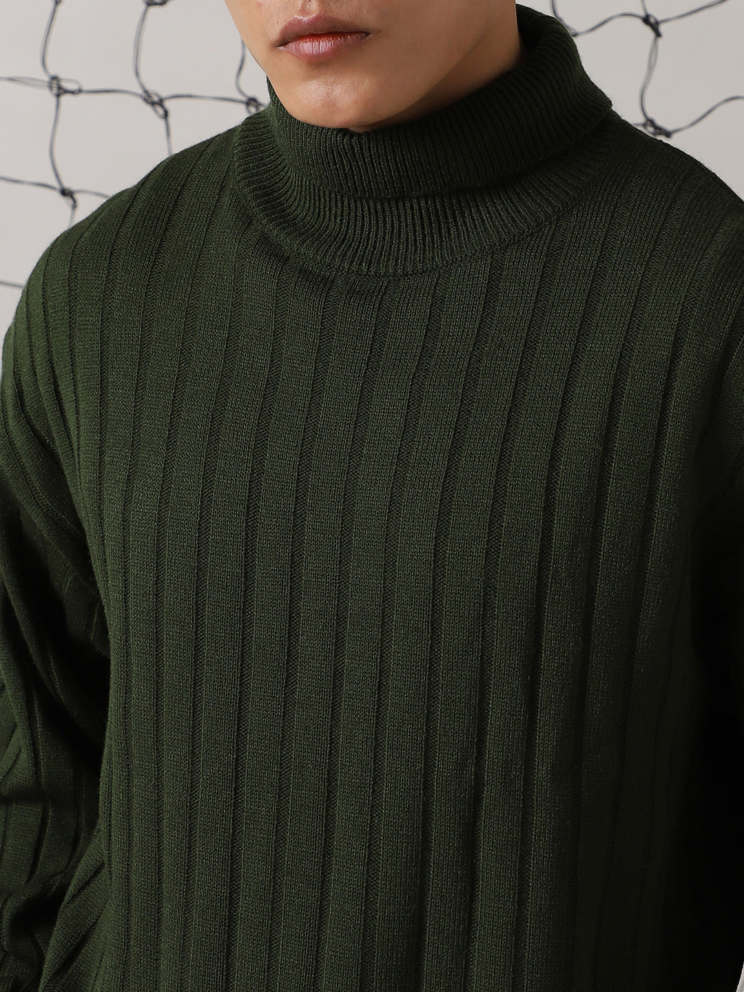 Hubberholme Men Self Design Round Neck Pullover Sweater