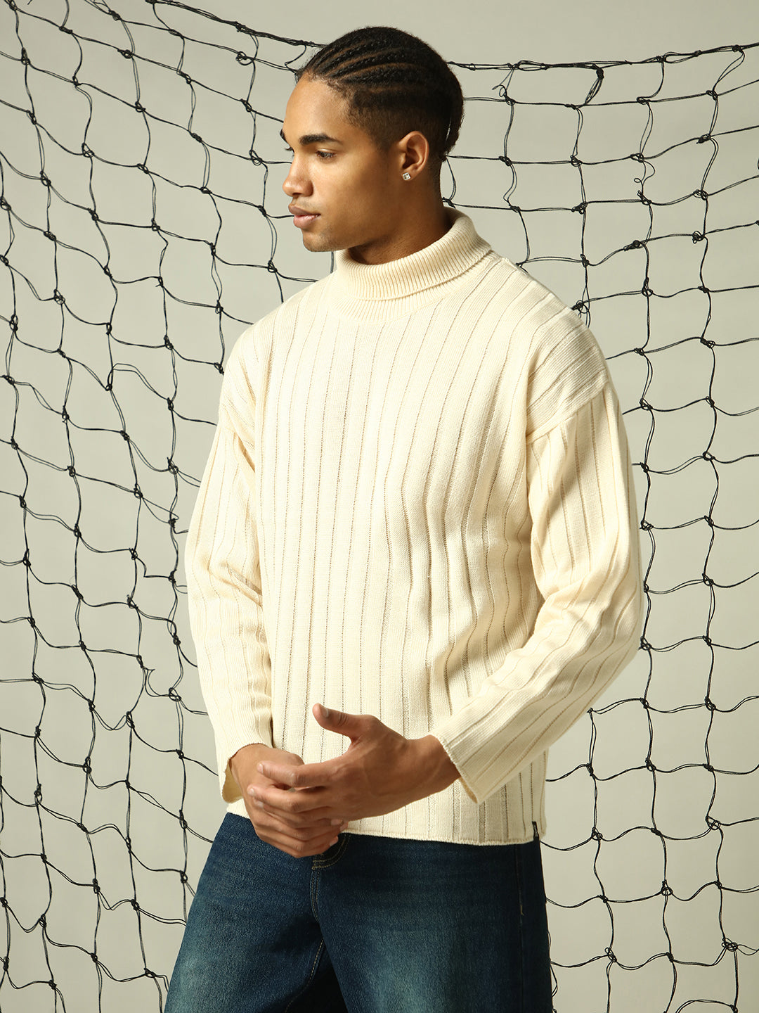 Hubberholme Men Striped Pullover