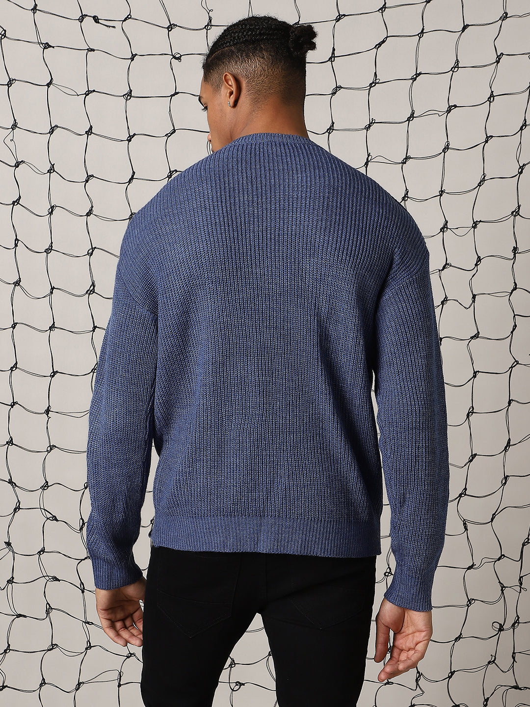 Hubberholme Stractured Relaxed Fit Men Pullover