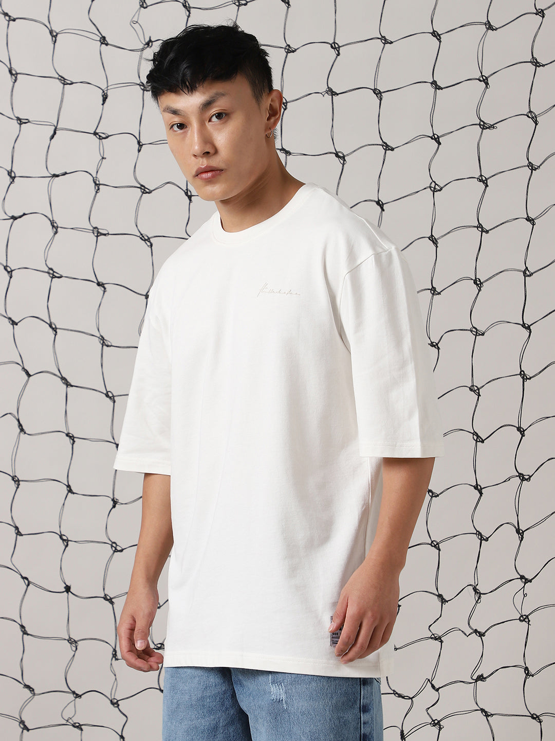 Hubberholme Men Round Neck Oversized T-shirt