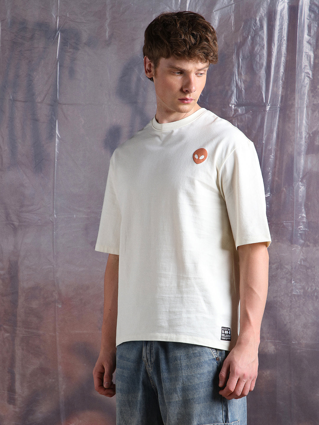 Hubberholme Men Printed Oversized  Half Sleeves Tshirts