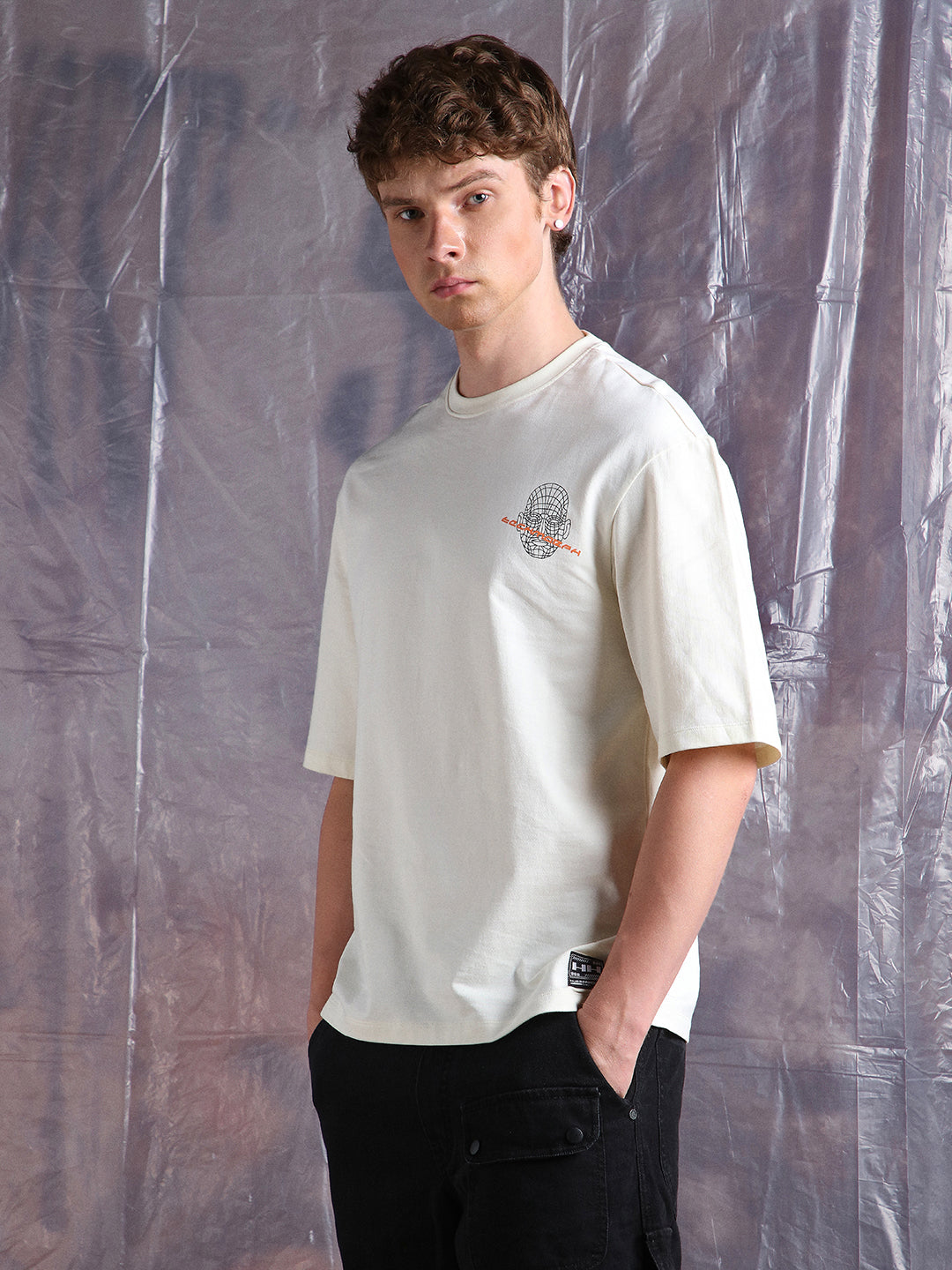 Hubberholme Men Printed Oversized  Half Sleeves Tshirts