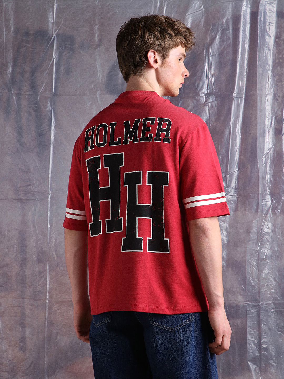 Hubberholme Men Printed Oversized  Half Sleeves Tshirts