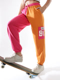 Hubberholme Women Colourblocked Jogger High-Rise  Casual Track Pants