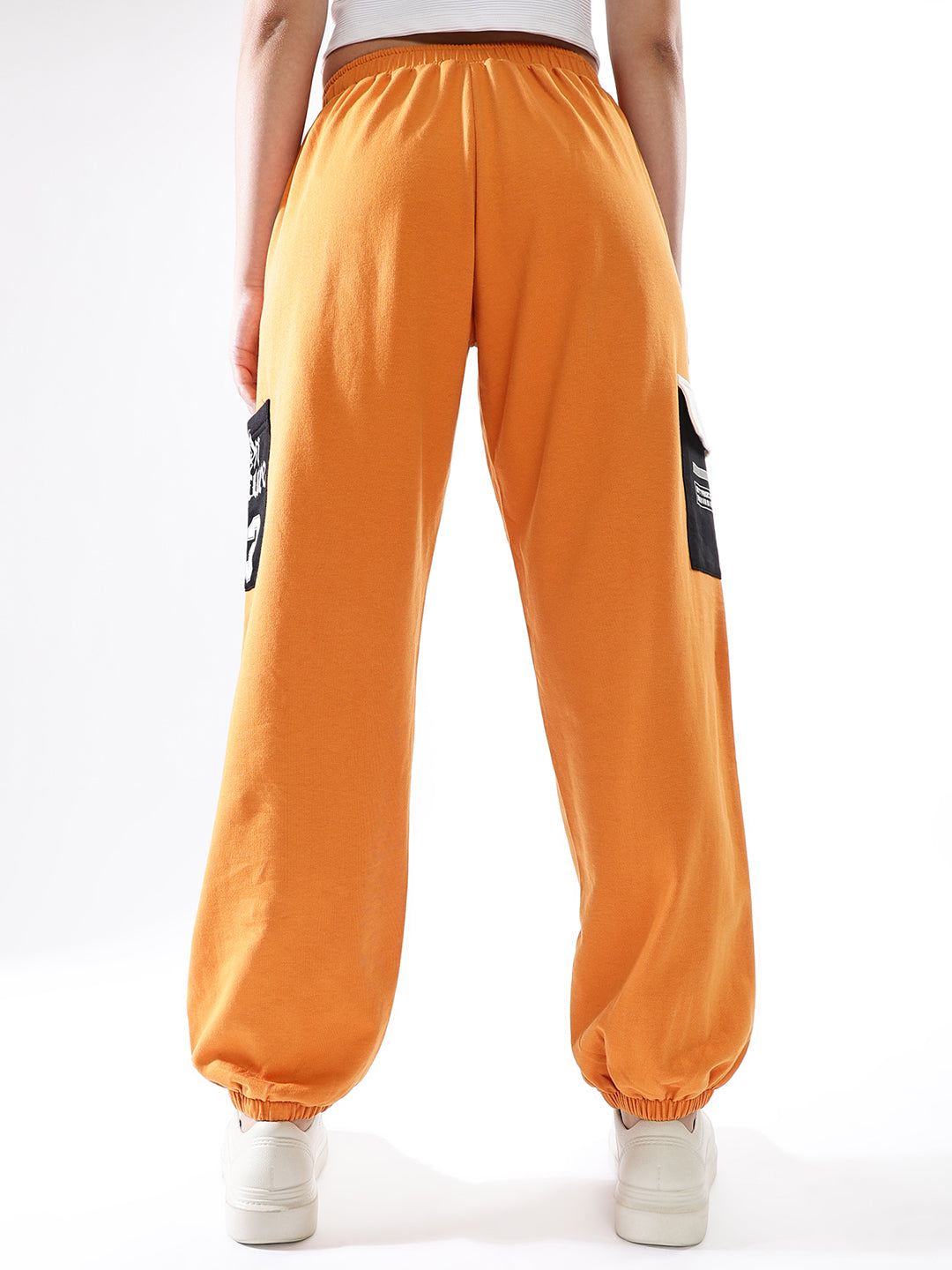 Hubberholme Women Colourblocked Jogger High-Rise  Casual Track Pants