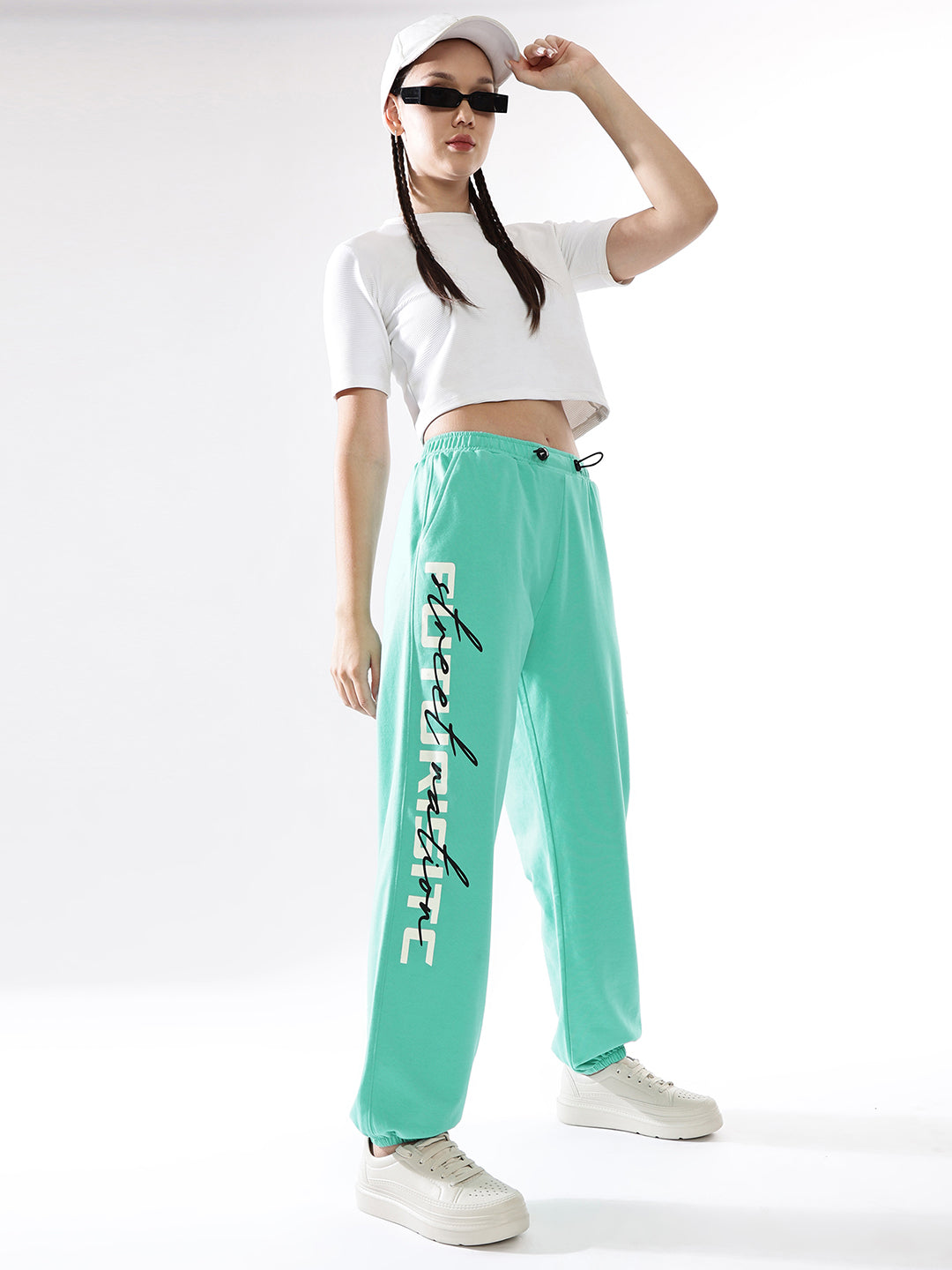 Hubberholme Women Printed Jogger High-Rise  Casual Track Pants