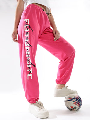 Hubberholme Women Printed Jogger High-Rise  Casual Track Pants