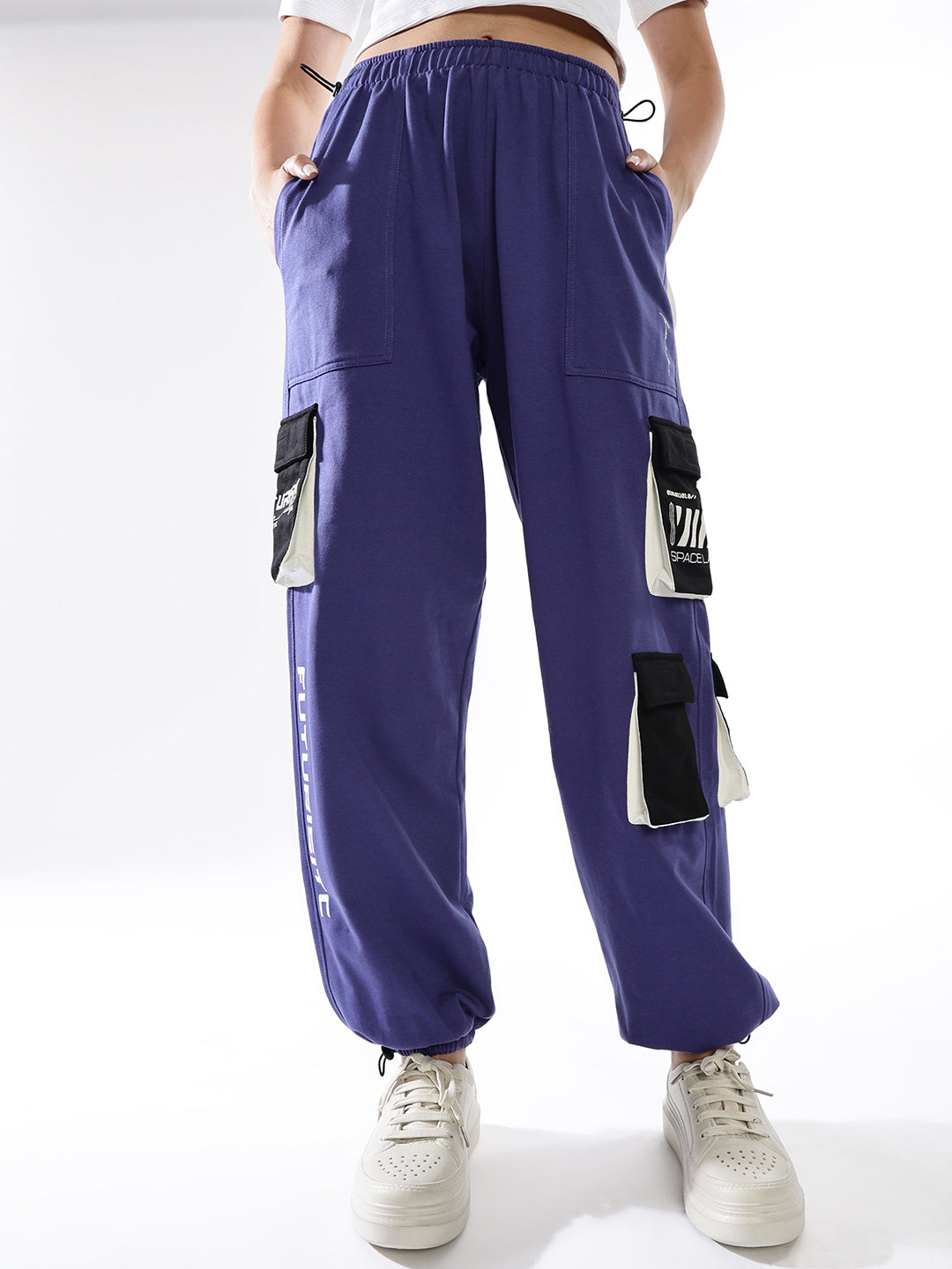 Hubberholme Women Printed Jogger High-Rise  Casual Track Pants