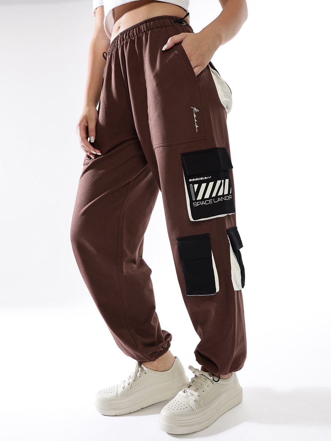 Hubberholme Women Printed Jogger High-Rise  Casual Track Pants