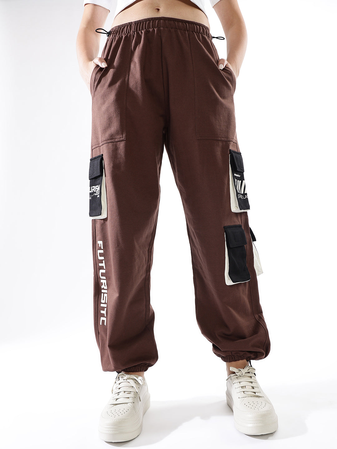 Hubberholme Women Printed Jogger High-Rise  Casual Track Pants