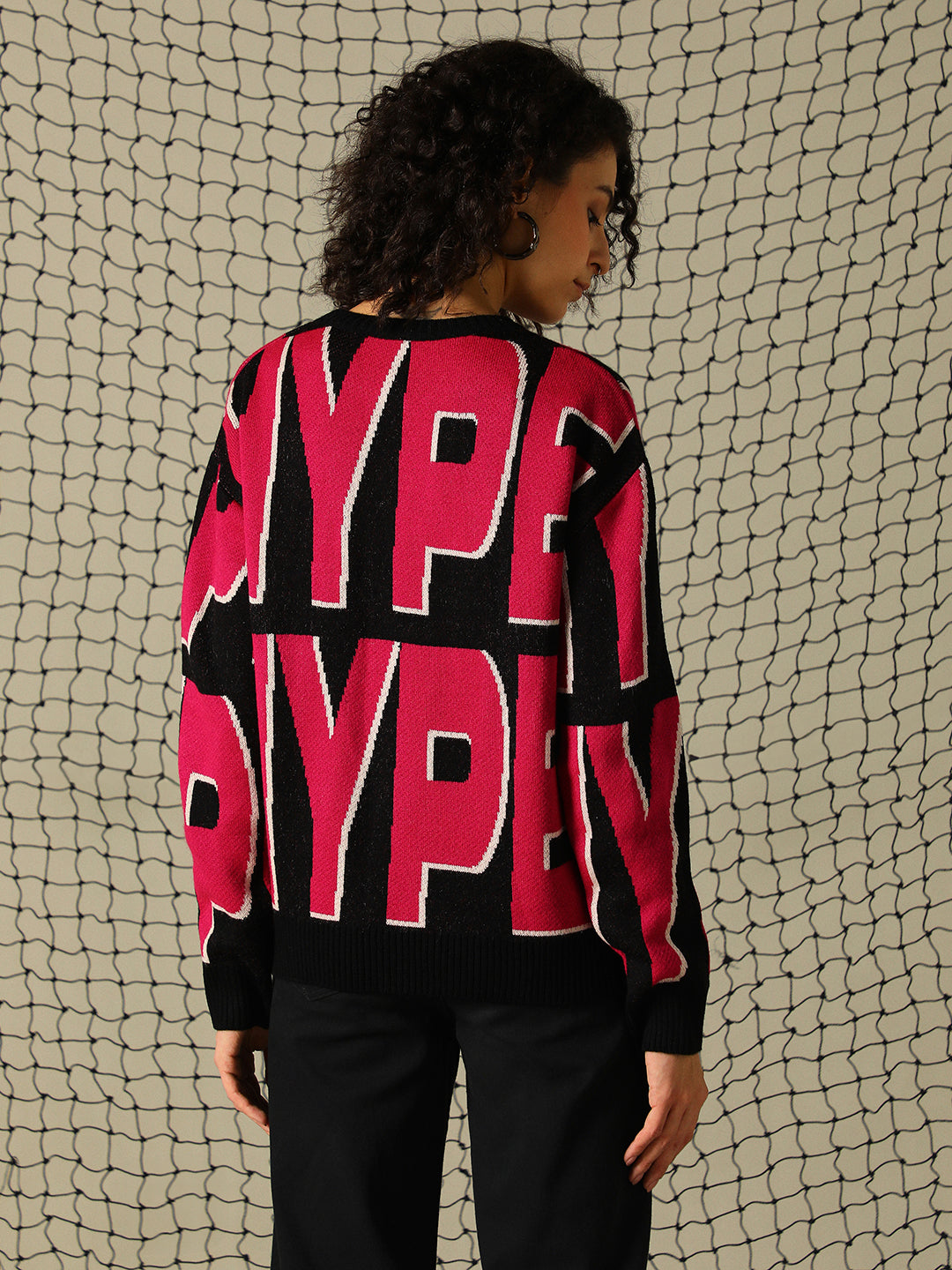 Hubberholme Women Typography Printed Boxy Fit Pullover