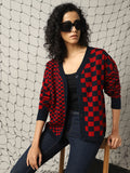 Hubberholme Women  Checked Relax fit Cardigan