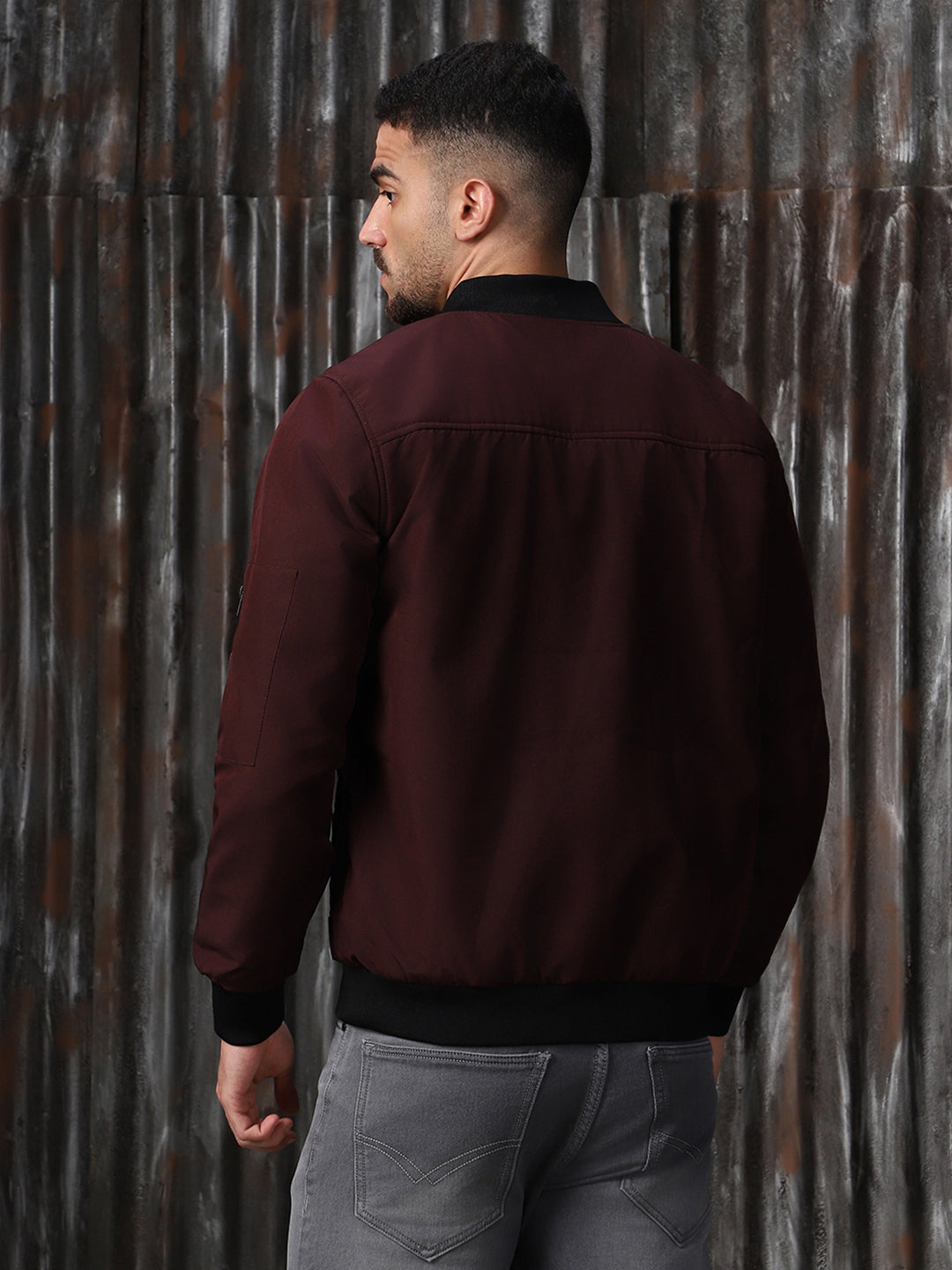 High Star Men Lightweight Bomber with badge details Jacket