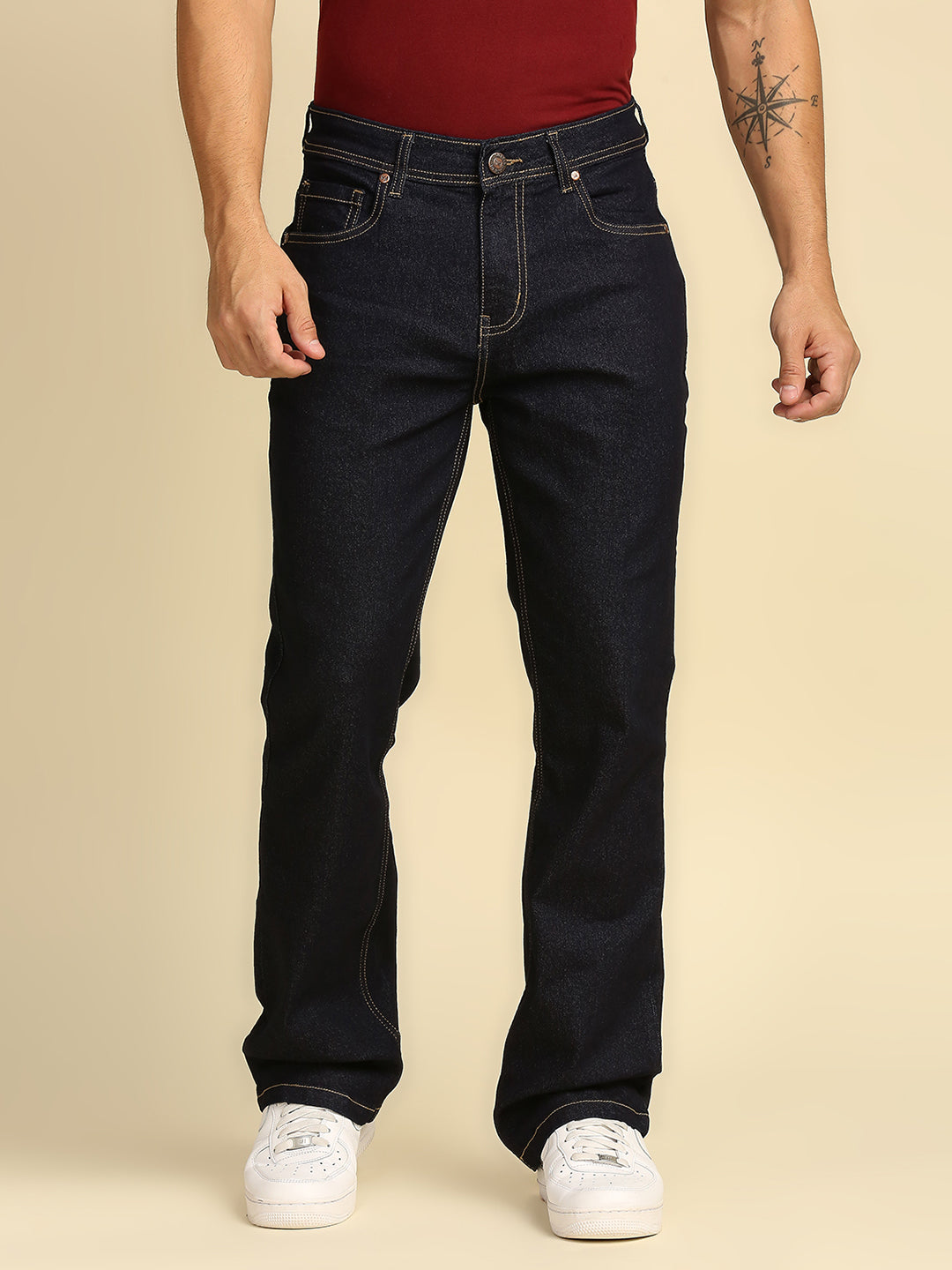 Men Blue Bootcut casual Jeans