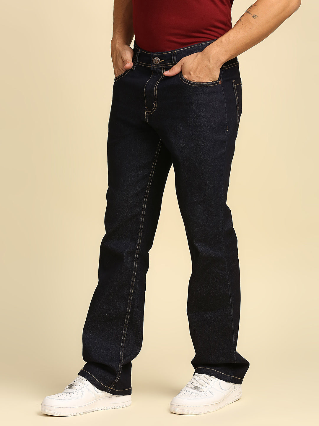 Men Blue Bootcut casual Jeans