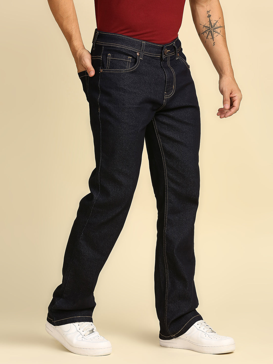 Men Blue Bootcut casual Jeans