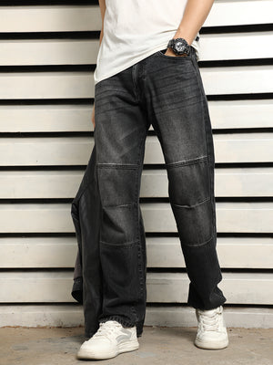 Men Straight Fit Clean Look Light Fade Cotton Jeans