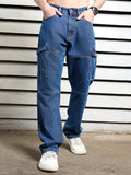 Men Cotton Relaxed Fit Mid-rise Non Stretchable Jeans