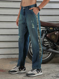 Men Straight Fit Mildly Distressed Jeans