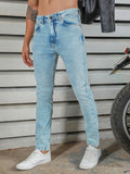 Men Straight Tappered Fit Heavy Fade Cotton Jeans