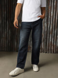 Men Washed Cotton Straight Fit Mid-rise   Jeans