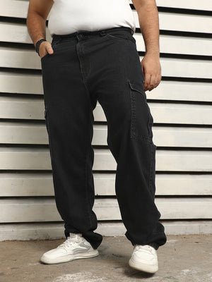 Plus Size Men Straight Fit cargo Jeans