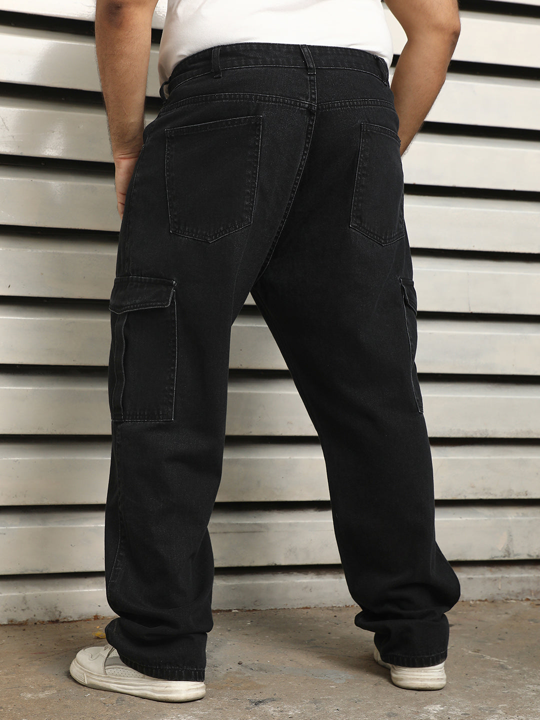 Plus Size Men Straight Fit cargo Jeans