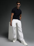 Men Straight Fit Mid-Rise Clean Look Cotton Jeans