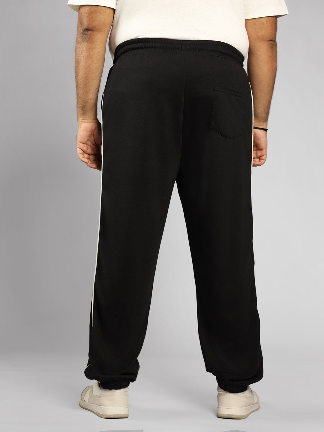 Men Plus Size Regular Fit Stretchable Joggers Trackpants