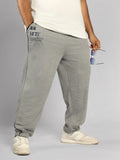 Men Plus Size Regular Fit Stretchable Joggers Trackpants