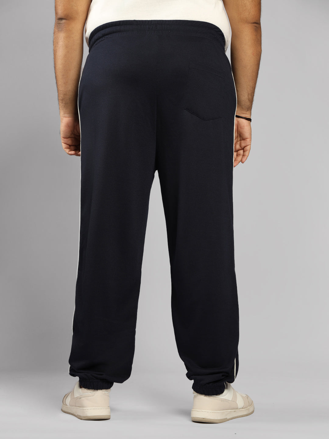 Men Plus Size Regular Fit Stretchable Joggers Trackpants