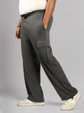 Men Plus Size Regular Fit Stretchable Joggers Trackpants