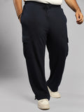 Men Plus Size Regular Fit Stretchable Joggers Trackpants