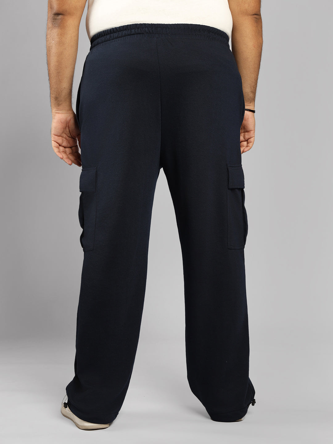 Men Plus Size Regular Fit Stretchable Joggers Trackpants