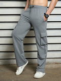 Men Smart Casual Cotton Straight Fit Solid Mid-Rise Trousers