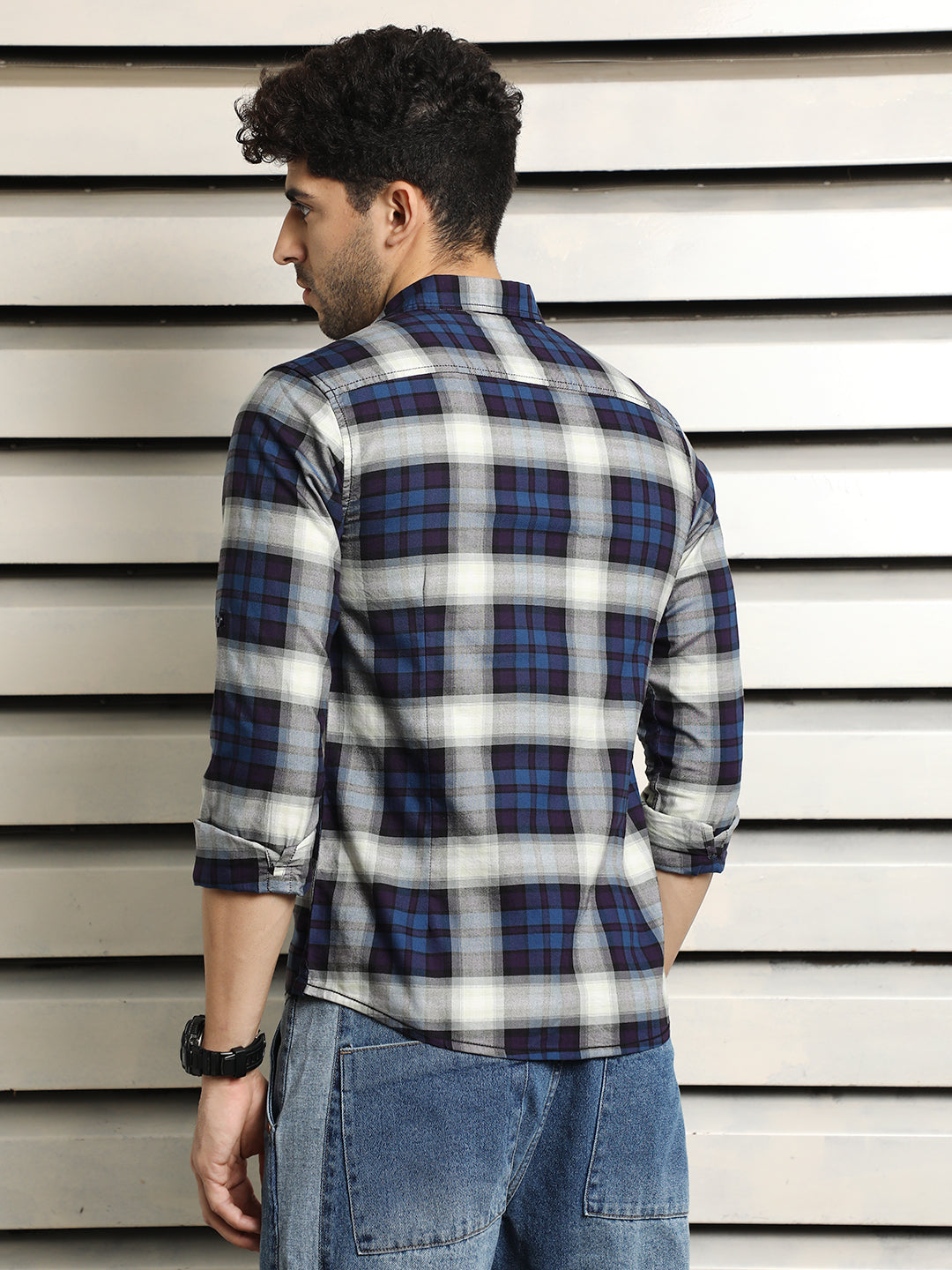 Men Regular fit Opaque Checked Casual Shirt