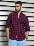 Men Cotton Spread Collar Long Sleeves Checked Regular Fit Casual Shirts