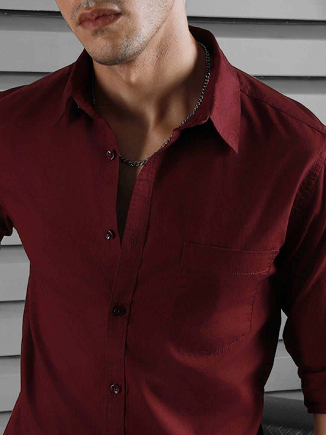 Classic Spread Collar Roll Up Sleeves Cotton Casual Shirt