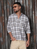 High Star Men Relaxed Opaque Checked Casual Shirt