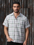 High Star Men Relaxed Tartan Checks Opaque Checked Casual Shirt