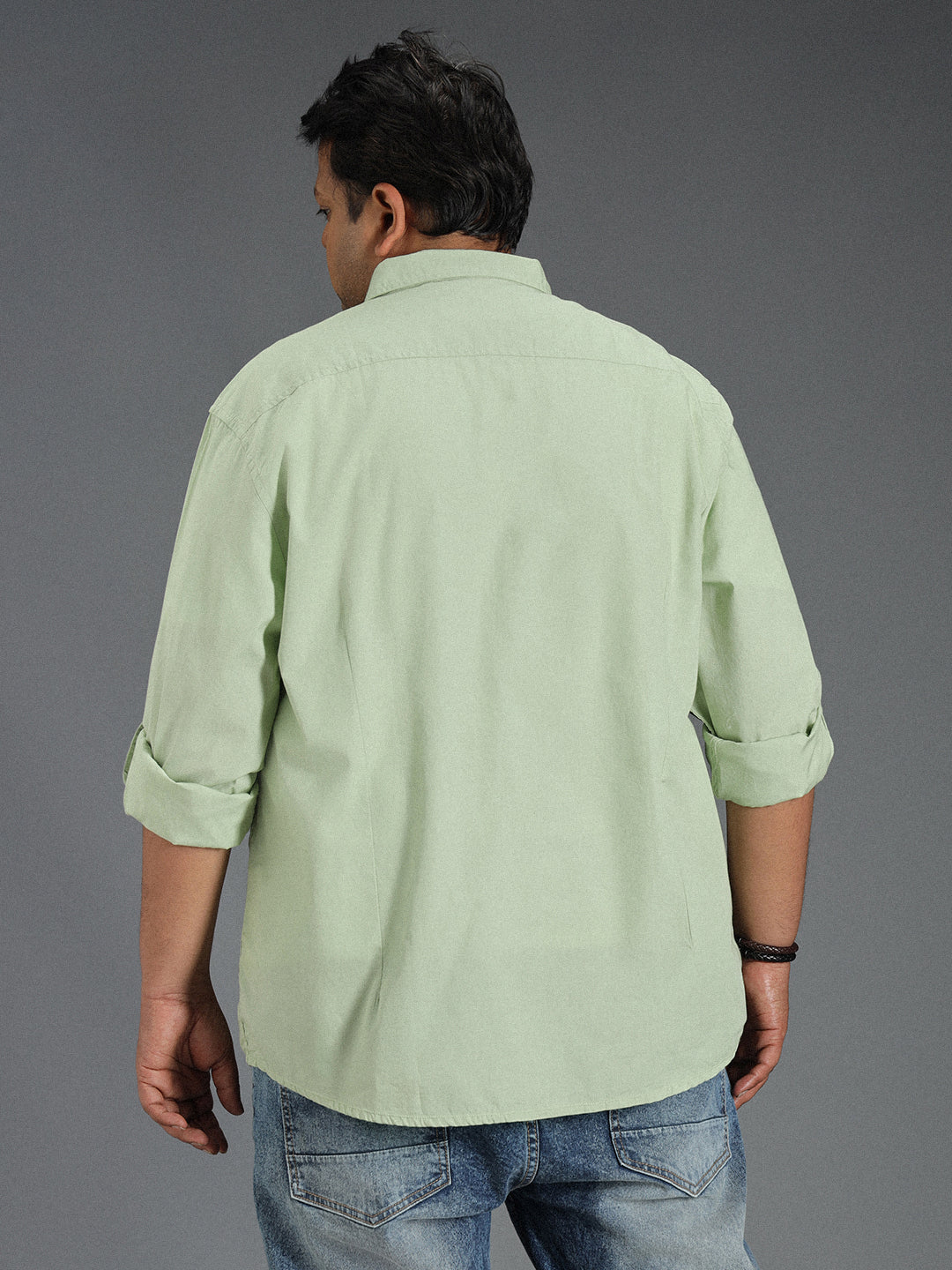 Plus Size Classic Spread Collar Cotton Casual Shirt