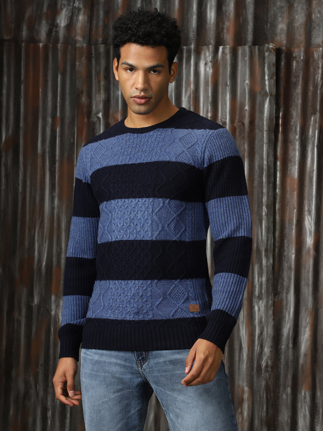 Men Knitted Acrylic Regular Fit  Round neck Long Sleeve Sweaters