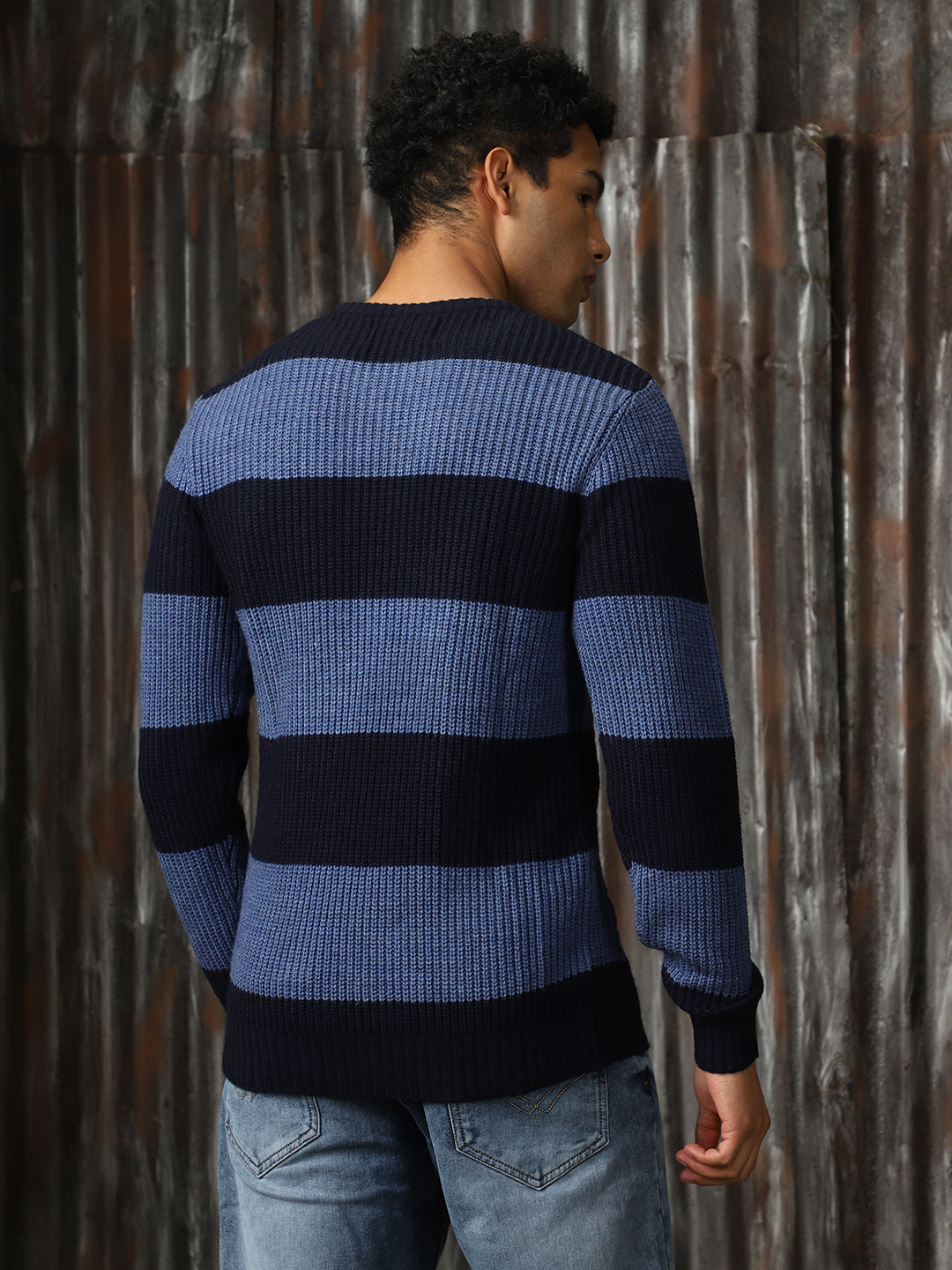 Men Knitted Acrylic Regular Fit  Round neck Long Sleeve Sweaters