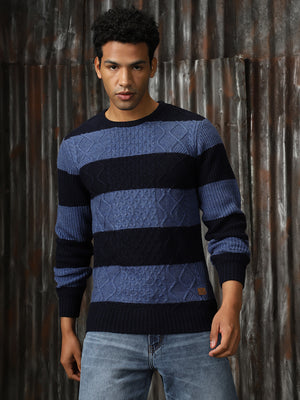 Men Knitted Acrylic Regular Fit  Round neck Long Sleeve Sweaters